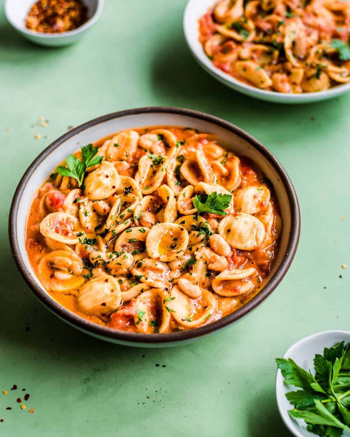 Vegan Italian White Bean and Pasta Stew