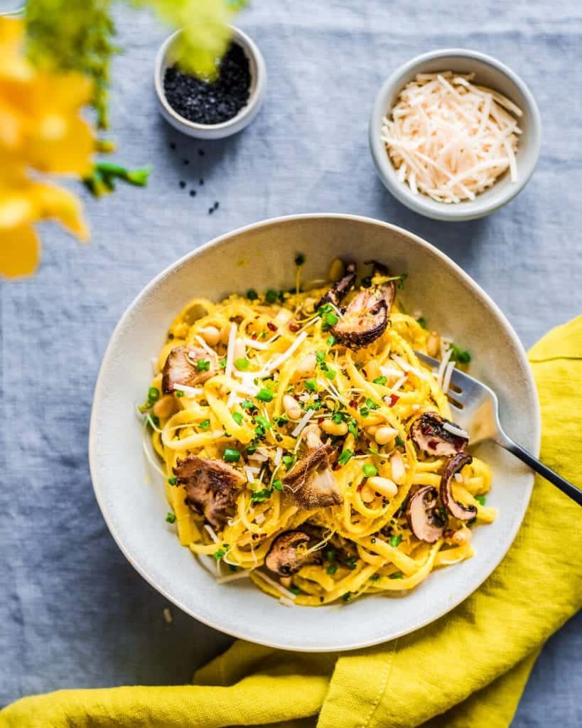 Spicy Turmeric Cashew Cream Pasta
