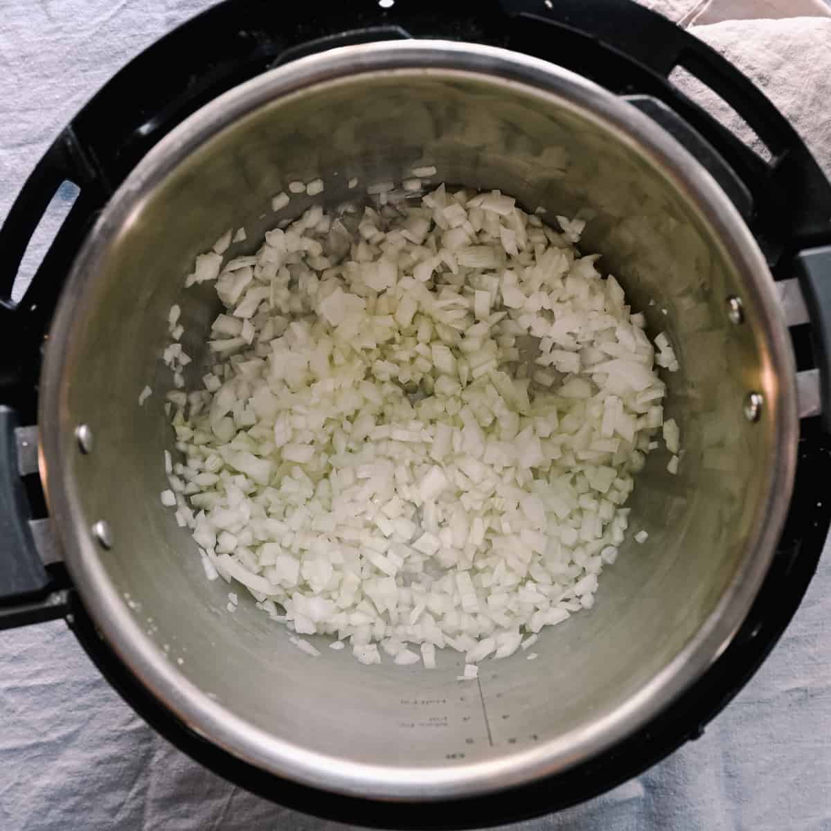 diced onions in instant pot